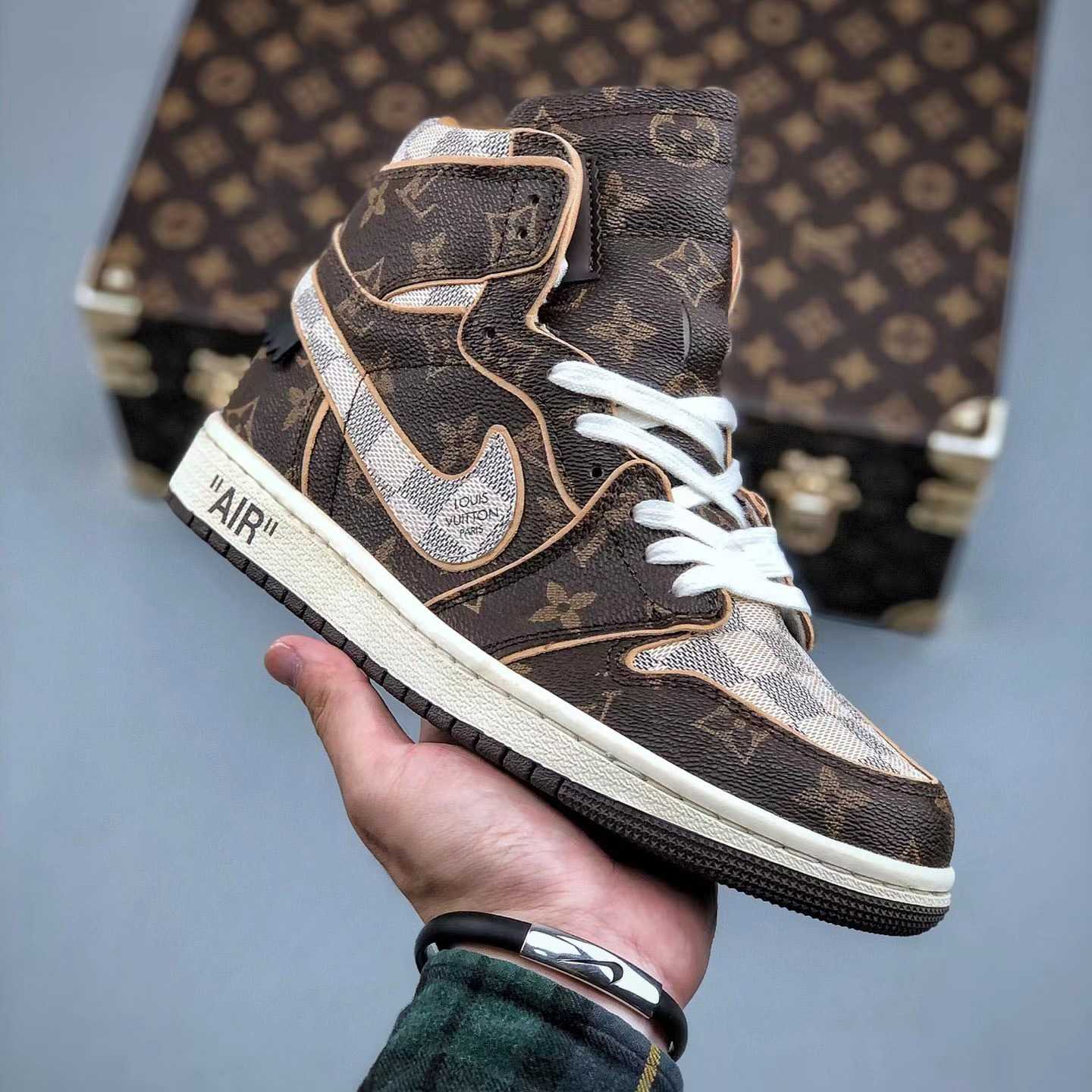 Louis Vuitton x Nike Air Jordan 1 Low OG Custom