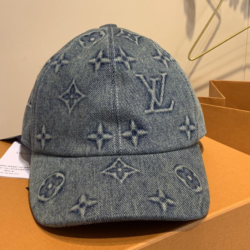 Louis Vuitton Monogram Washed Denim Cap - EUR FASHION