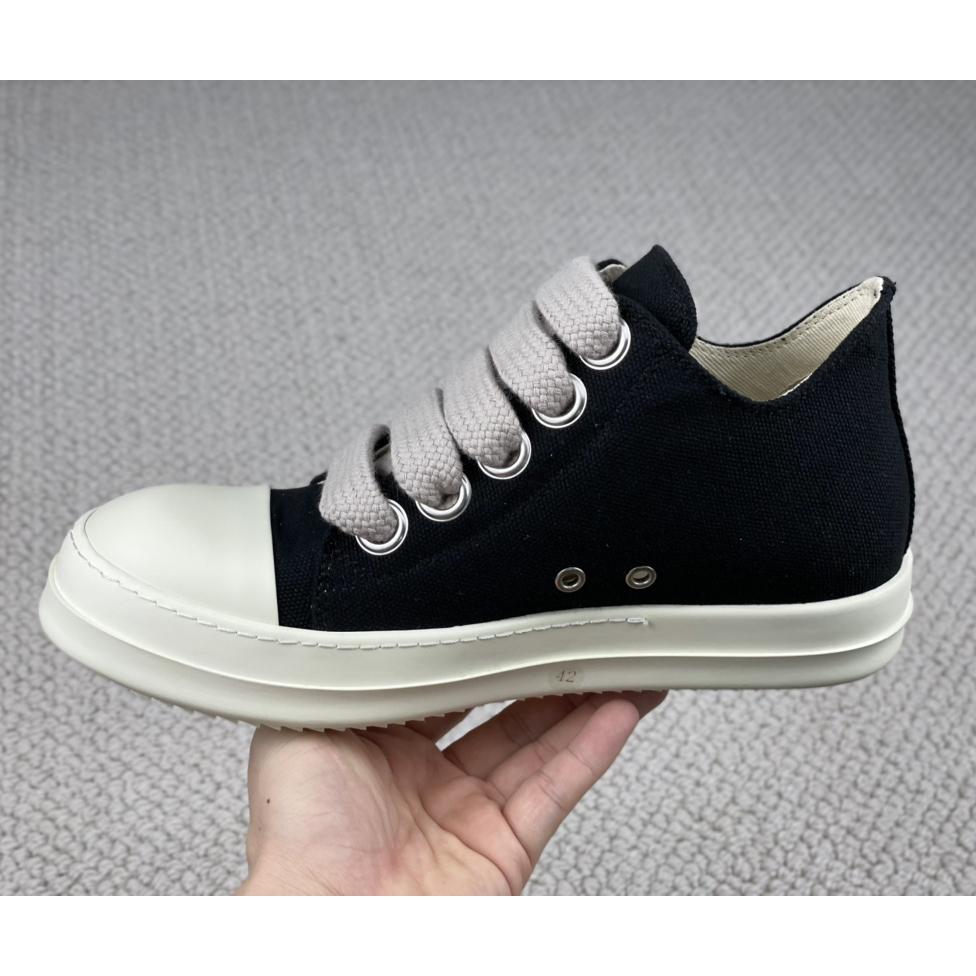 Rick Owens Canvas Low-Top Sneakers - EUR FASHION