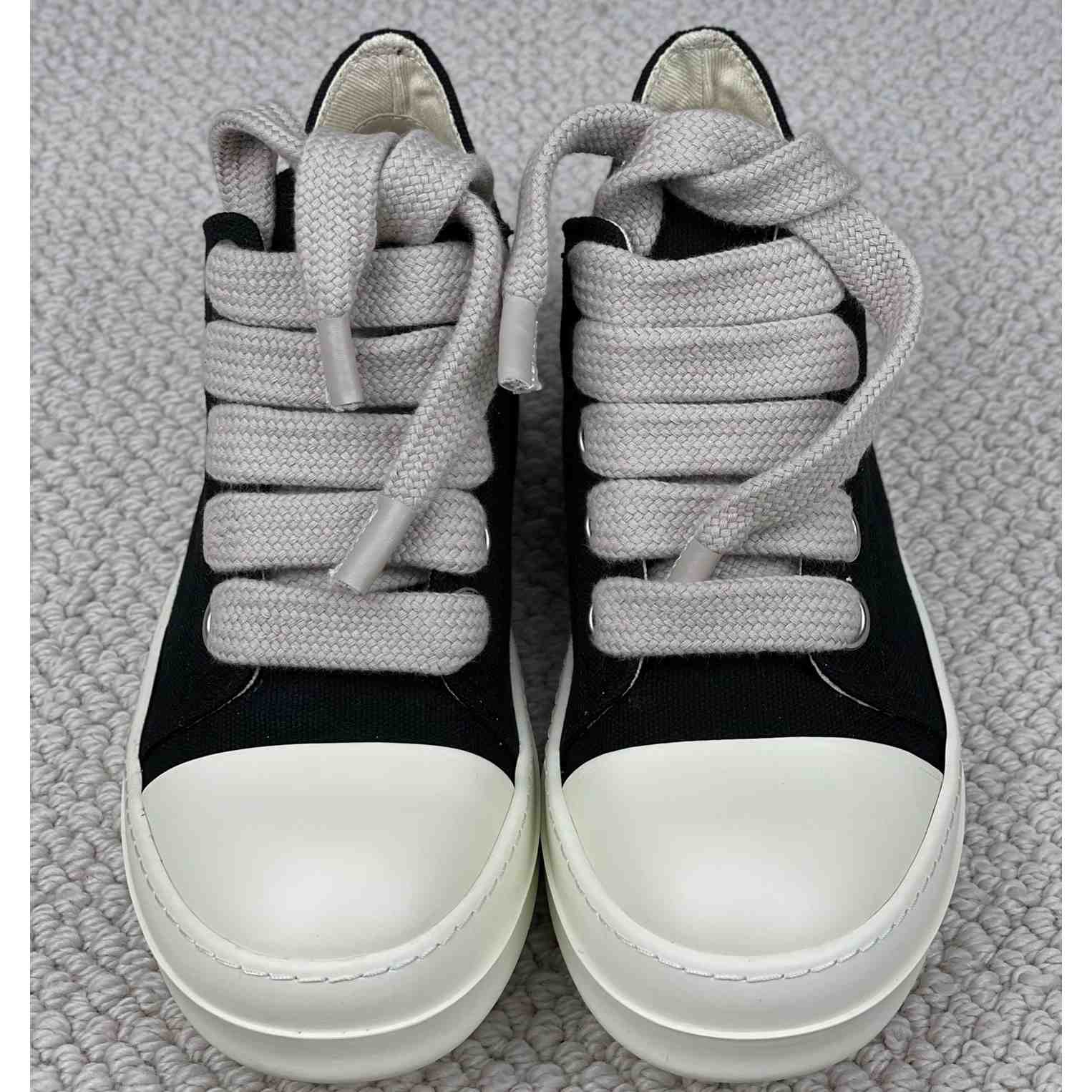 Rick Owens Canvas Low-Top Sneakers - EUR FASHION