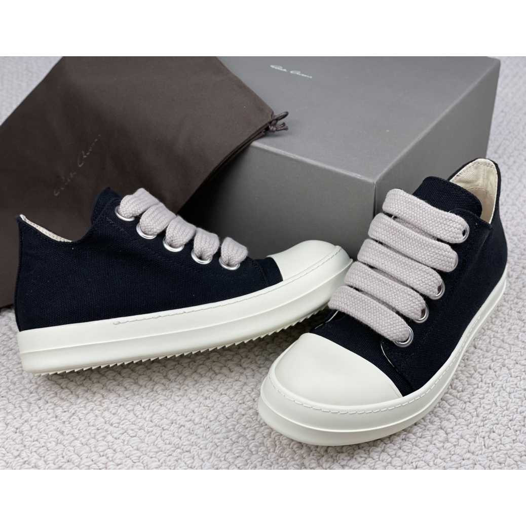 Rick Owens Canvas Low-Top Sneakers - EUR FASHION