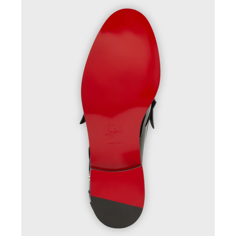 Christian Louboutin Men's No Penny Patent Leather Penny Loafers - EUR FASHION