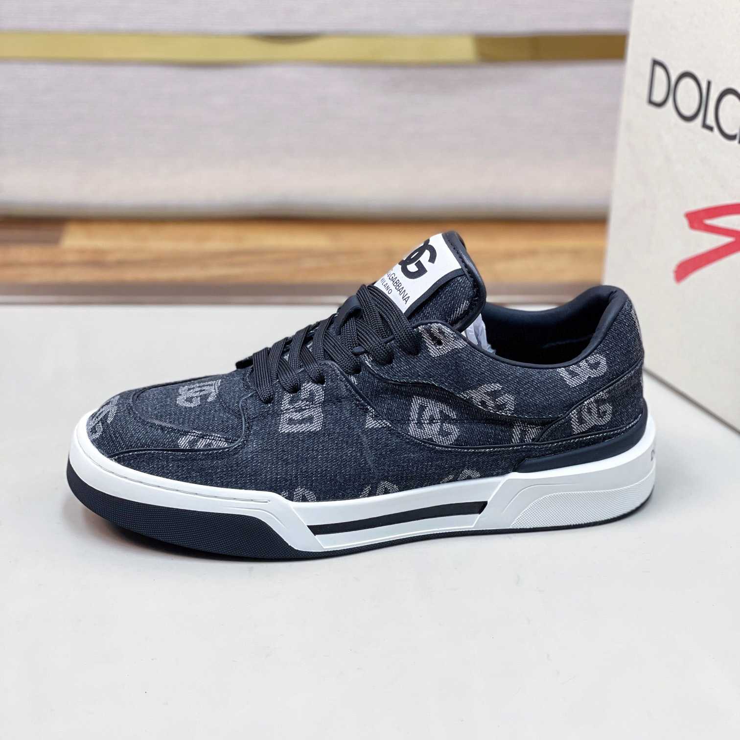 Dolce & Gabbana New Roma Sneakers With Denim Logo - EUR FASHION