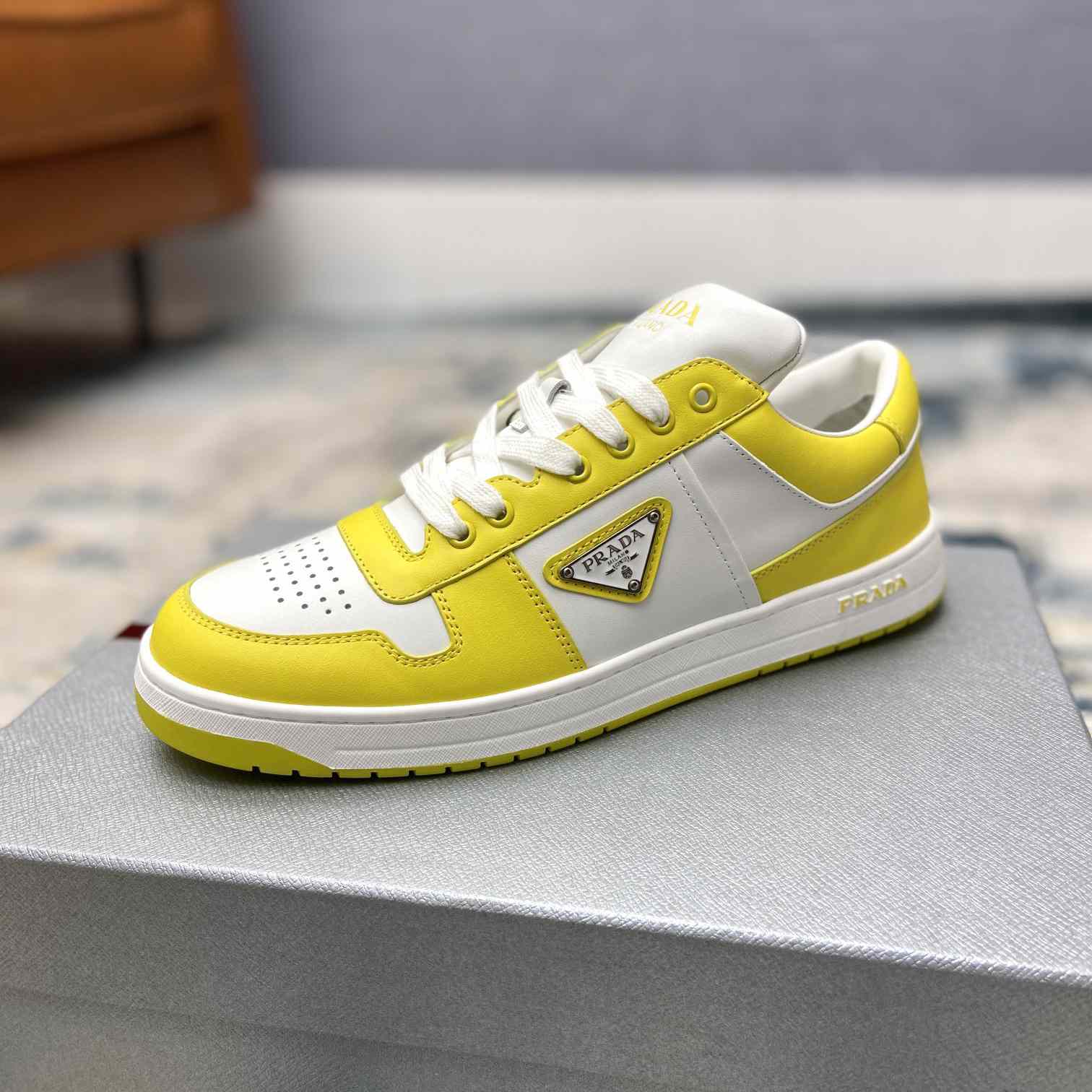 Prada Downtown Leather Sneakers - EUR FASHION