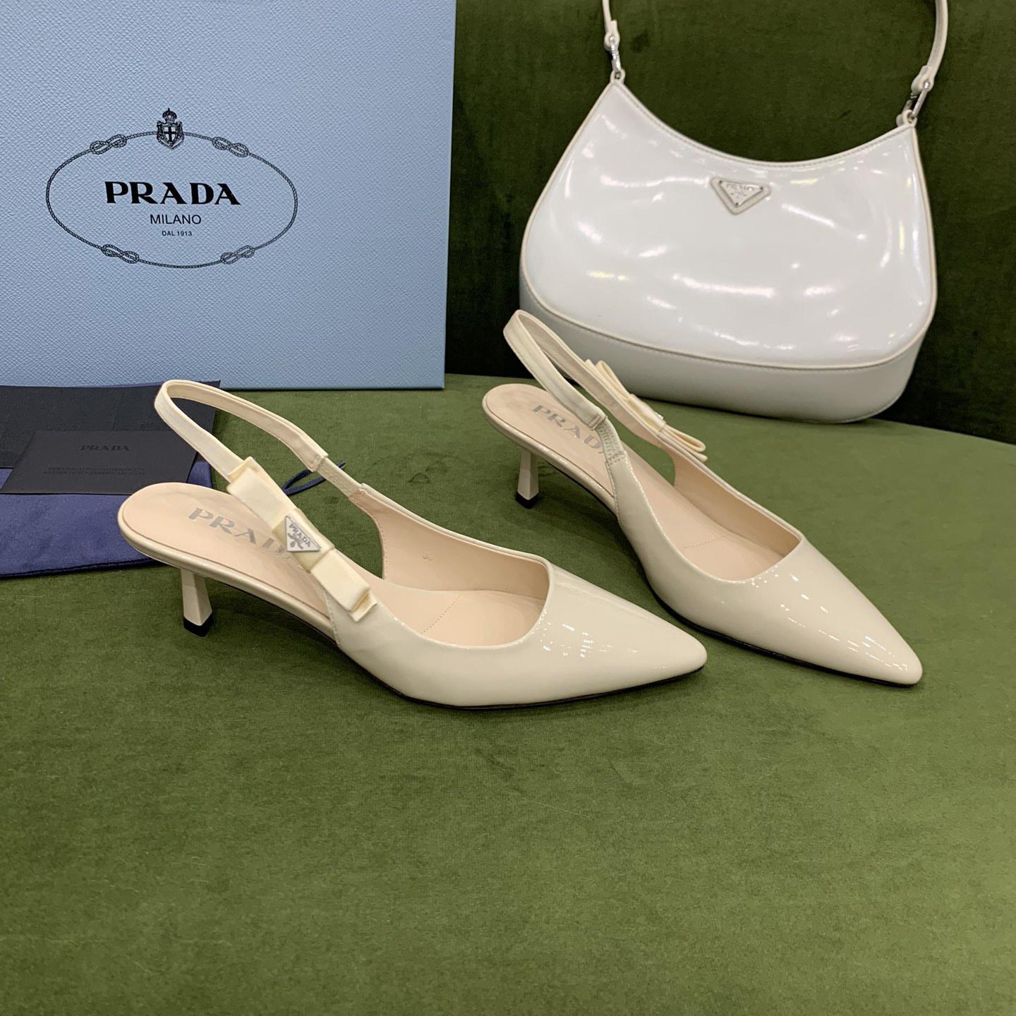 Prada Patent Leather Slingbacks - EUR FASHION