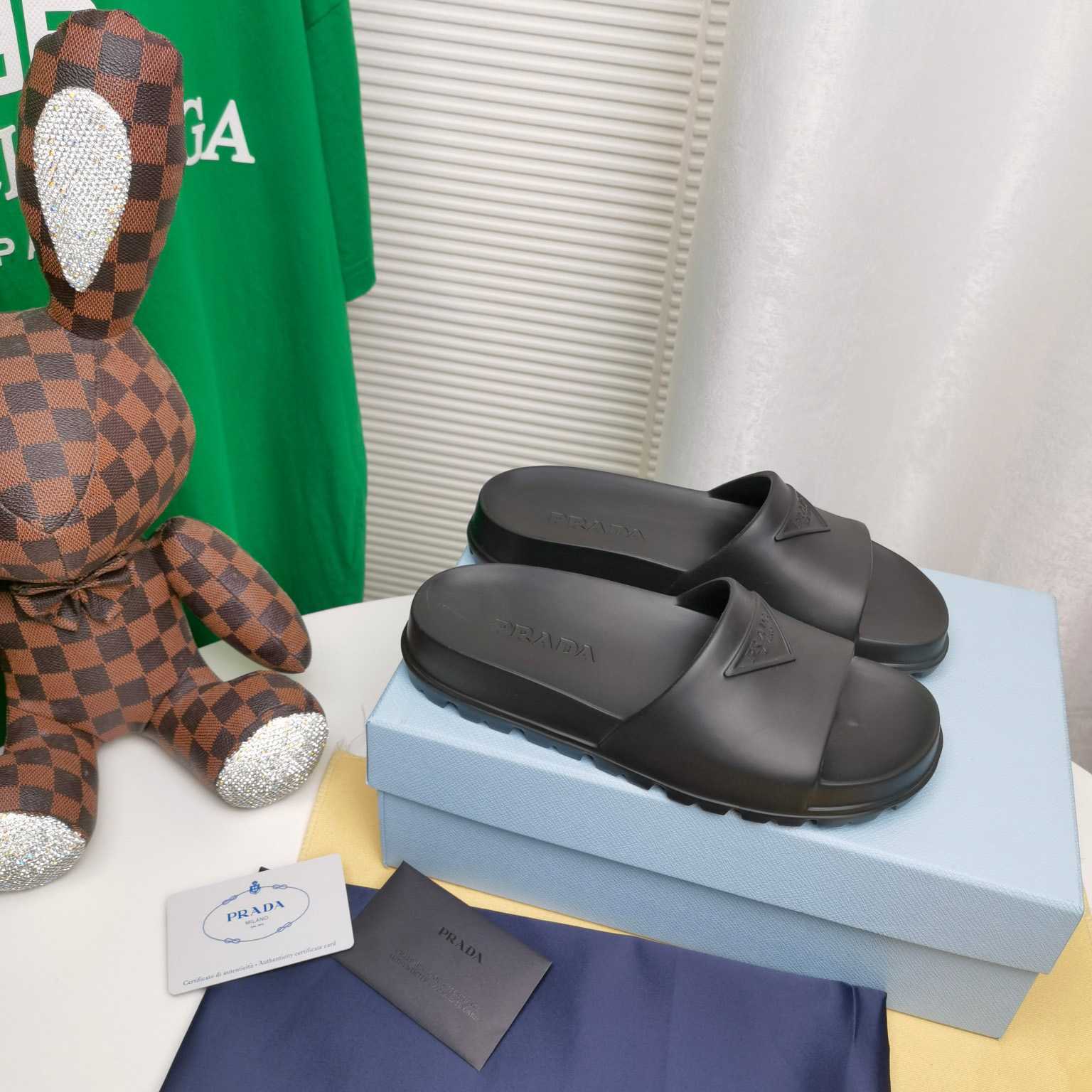 Prada Rubber Slides - EUR FASHION