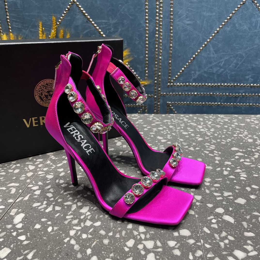 Versace Crystal Satin Sandals - EUR FASHION