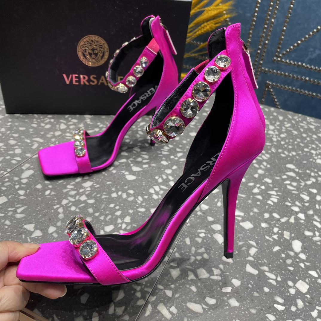 Versace Crystal Satin Sandals - EUR FASHION