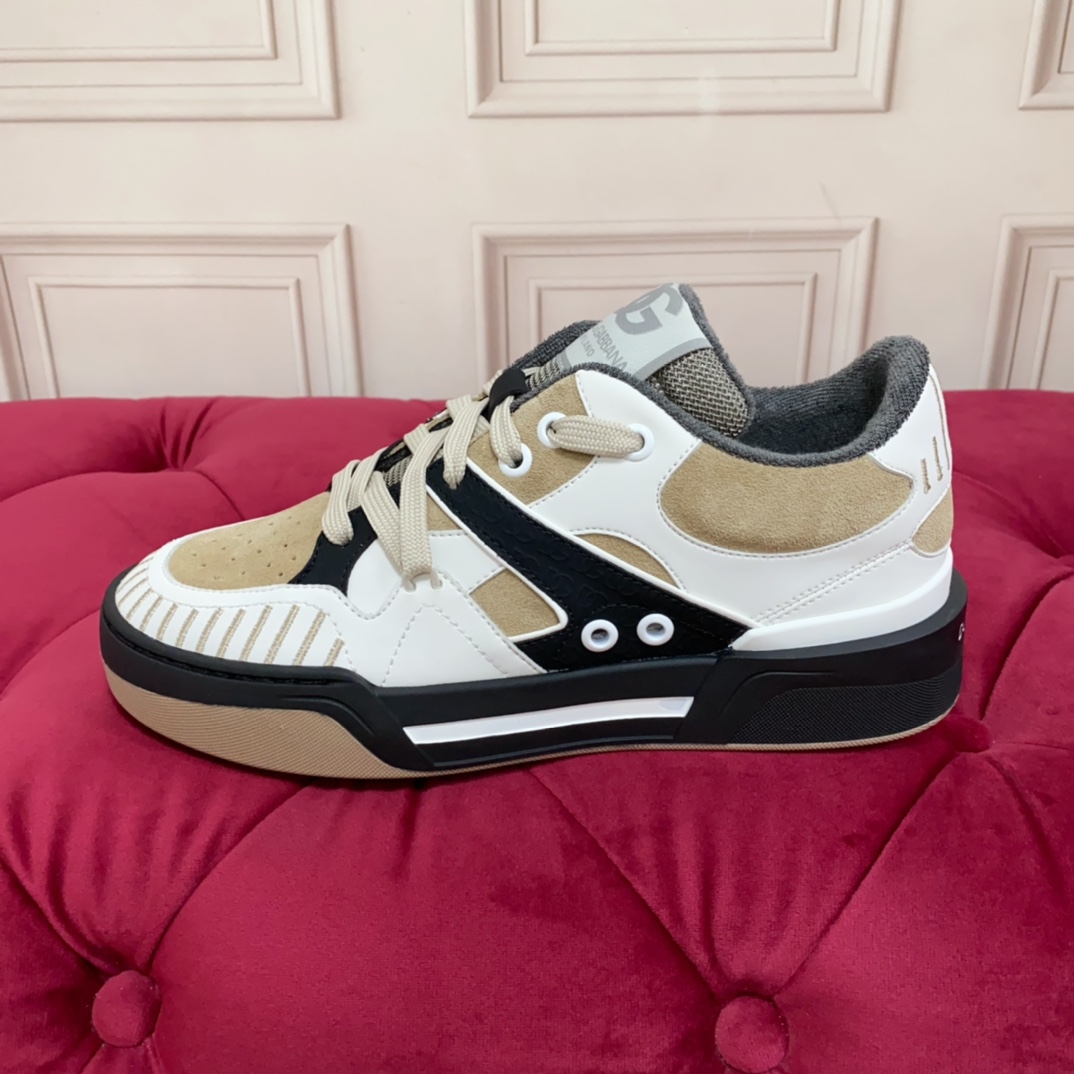 Dolce & Gabbana Mixed-material New Roma Sneakers - EUR FASHION