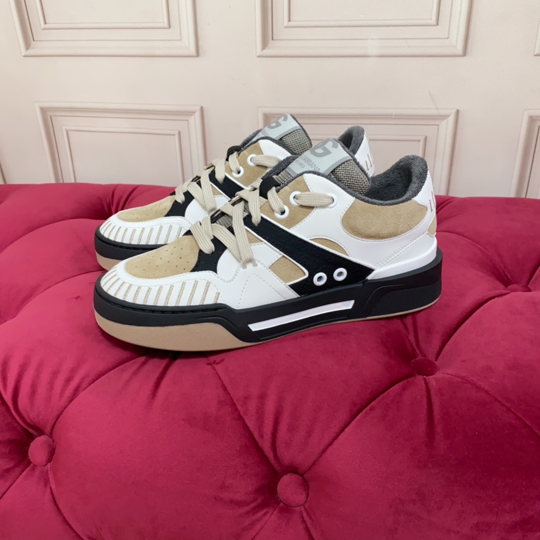 Dolce & Gabbana Mixed-material New Roma Sneakers - EUR FASHION