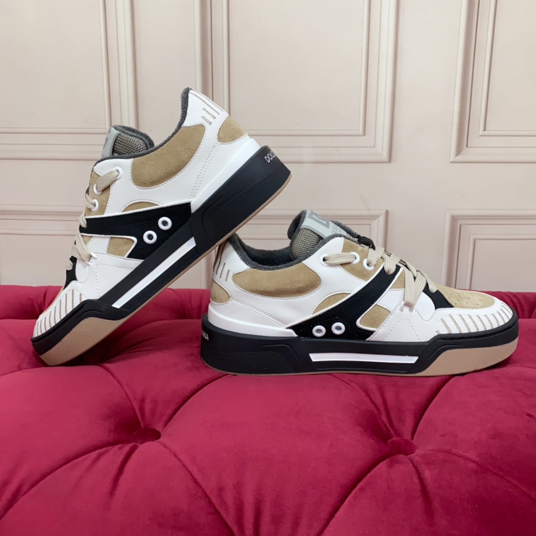 Dolce & Gabbana Mixed-material New Roma Sneakers - EUR FASHION