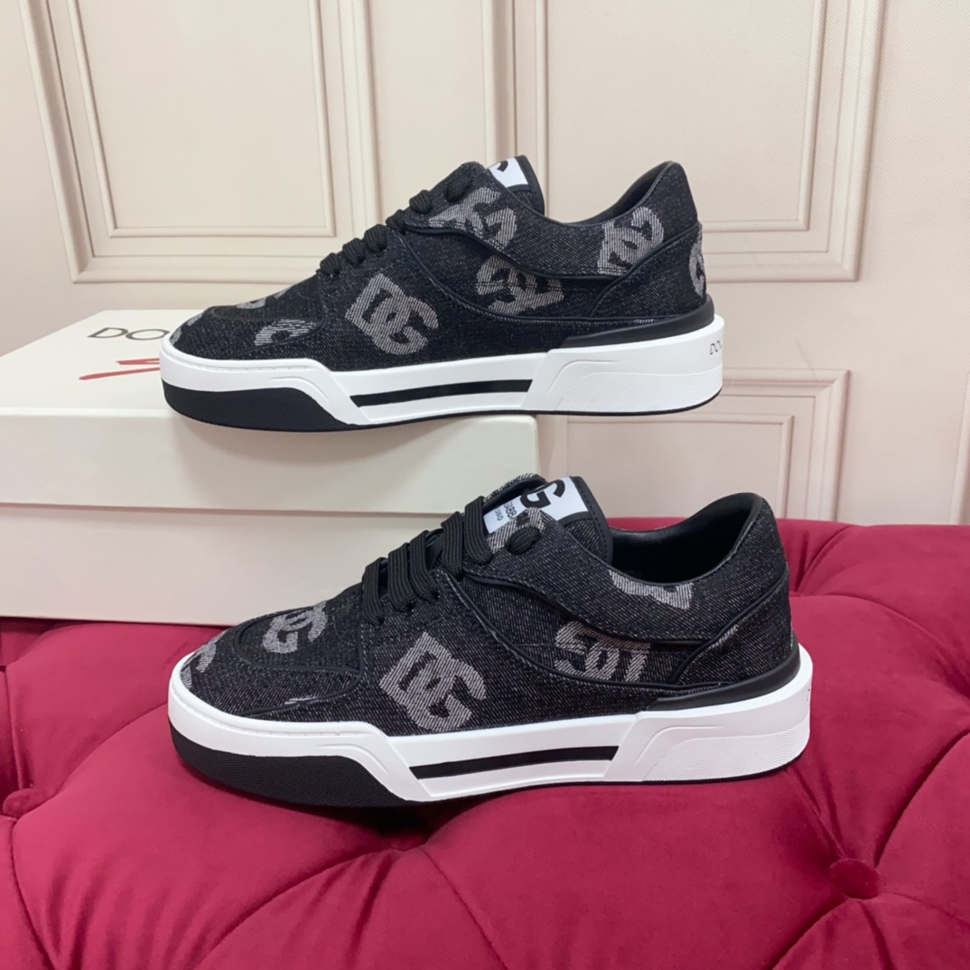 Dolce & Gabbana New Roma Sneakers With Denim Logo - EUR FASHION