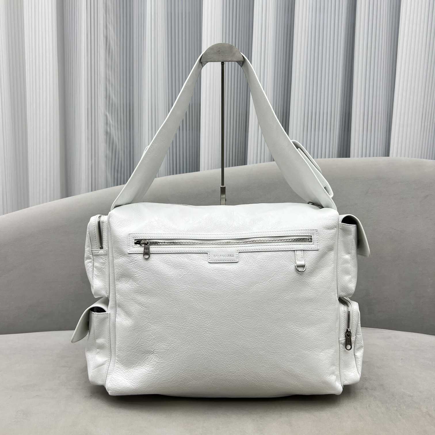 Balenciaga Superbusy Large Sling Bag In White - EUR FASHION