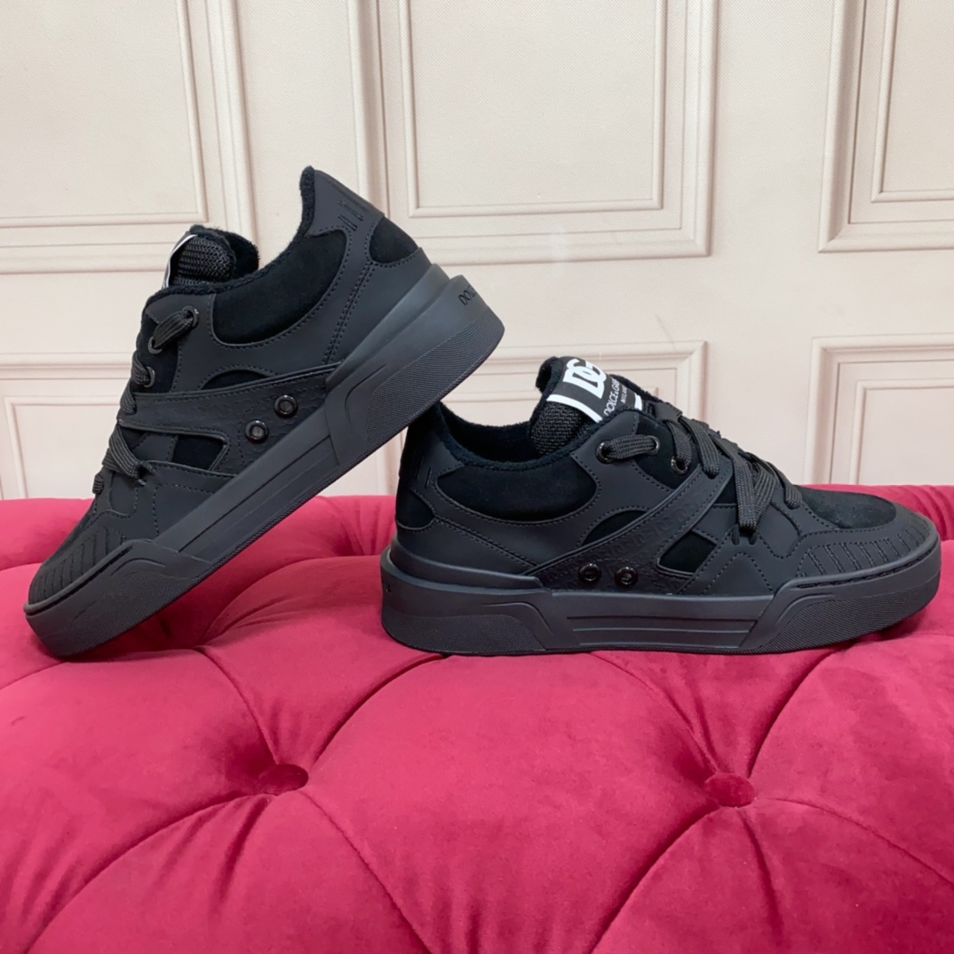 Dolce & Gabbana Mixed-material New Roma Sneakers - EUR FASHION