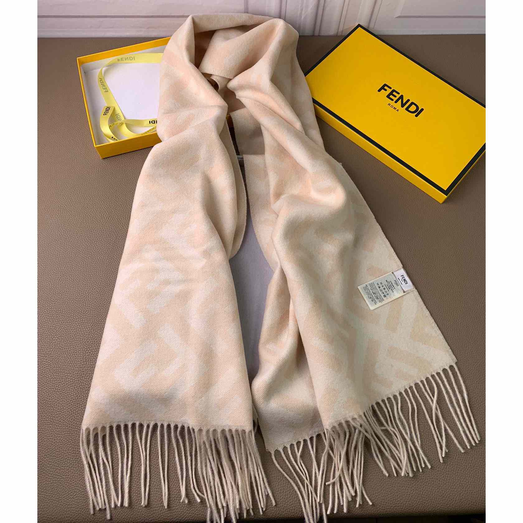 Fendi Pale Pink Cashmere Scarf - EUR FASHION