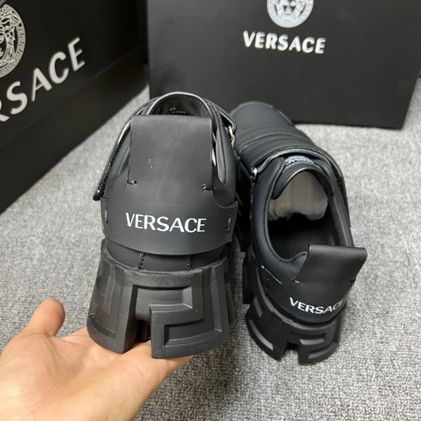 Versace Greca Labyrinth Chunky Leather Sneakers - EUR FASHION