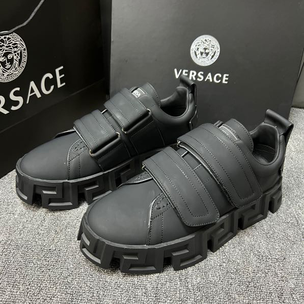 Versace Greca Labyrinth Chunky Leather Sneakers - EUR FASHION