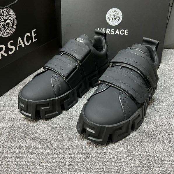 Versace Greca Labyrinth Chunky Leather Sneakers - EUR FASHION