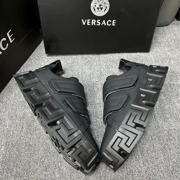 Versace Greca Labyrinth Chunky Leather Sneakers - EUR FASHION