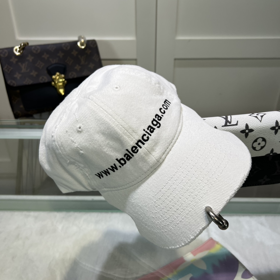 Balenciaga Embroidered-logo Six-panel Cap - EUR FASHION