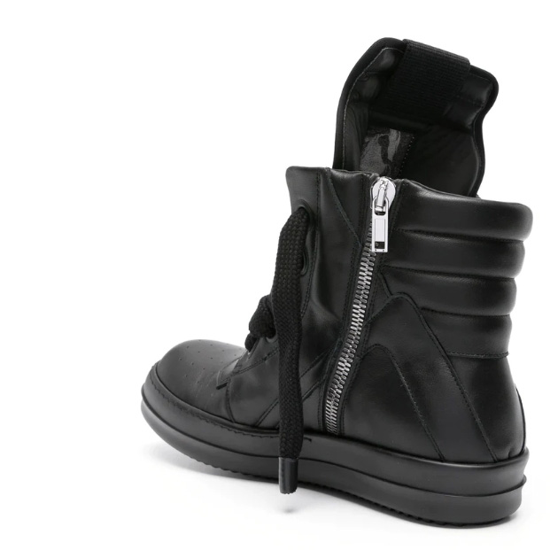 Rick Owens Geobasket High-top Leather Sneakers - EUR FASHION