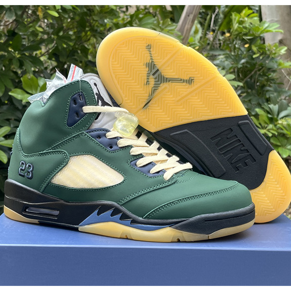 Air Jordan 5 "Navy Green” Sneakers      FZ5758-003 - EUR FASHION