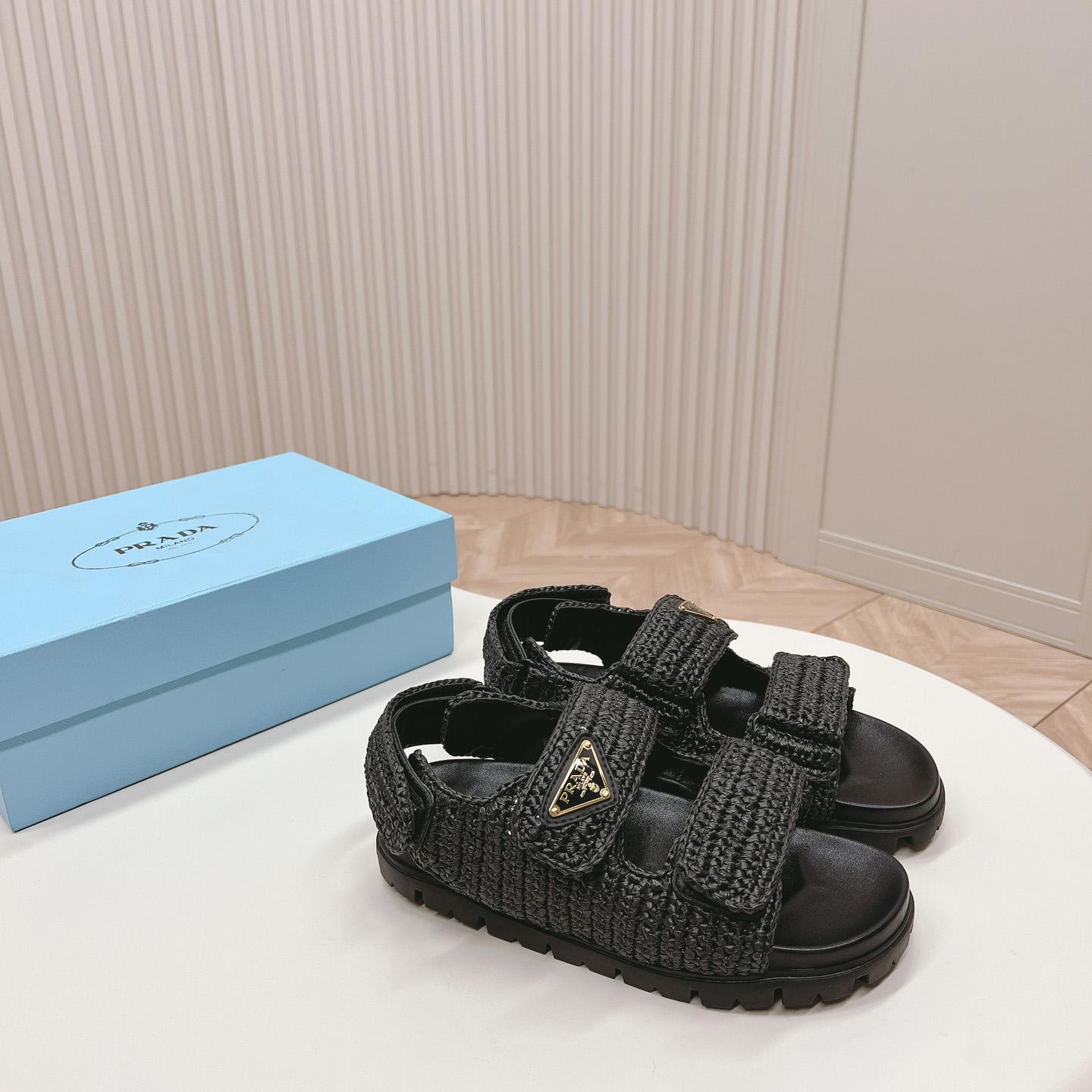 Prada Woven Fabric Sandals - EUR FASHION