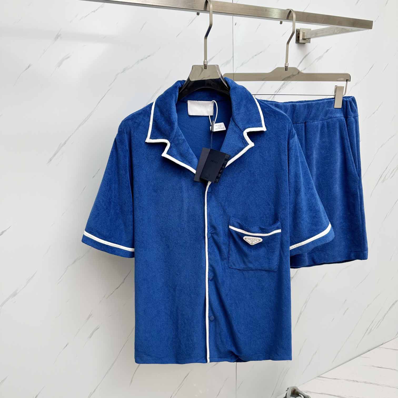 Prada Cotton Bowling Shirt & Shorts - EUR FASHION