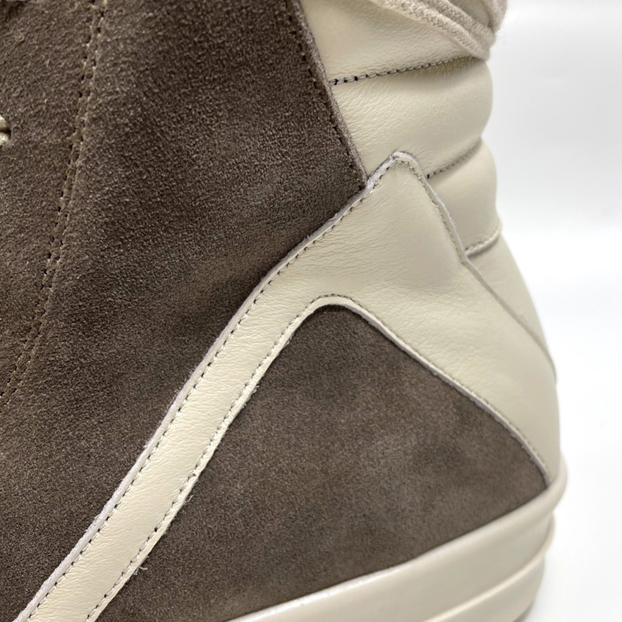 Rick Owens Geobasket Lace-up Suede High-top Trainers - EUR FASHION