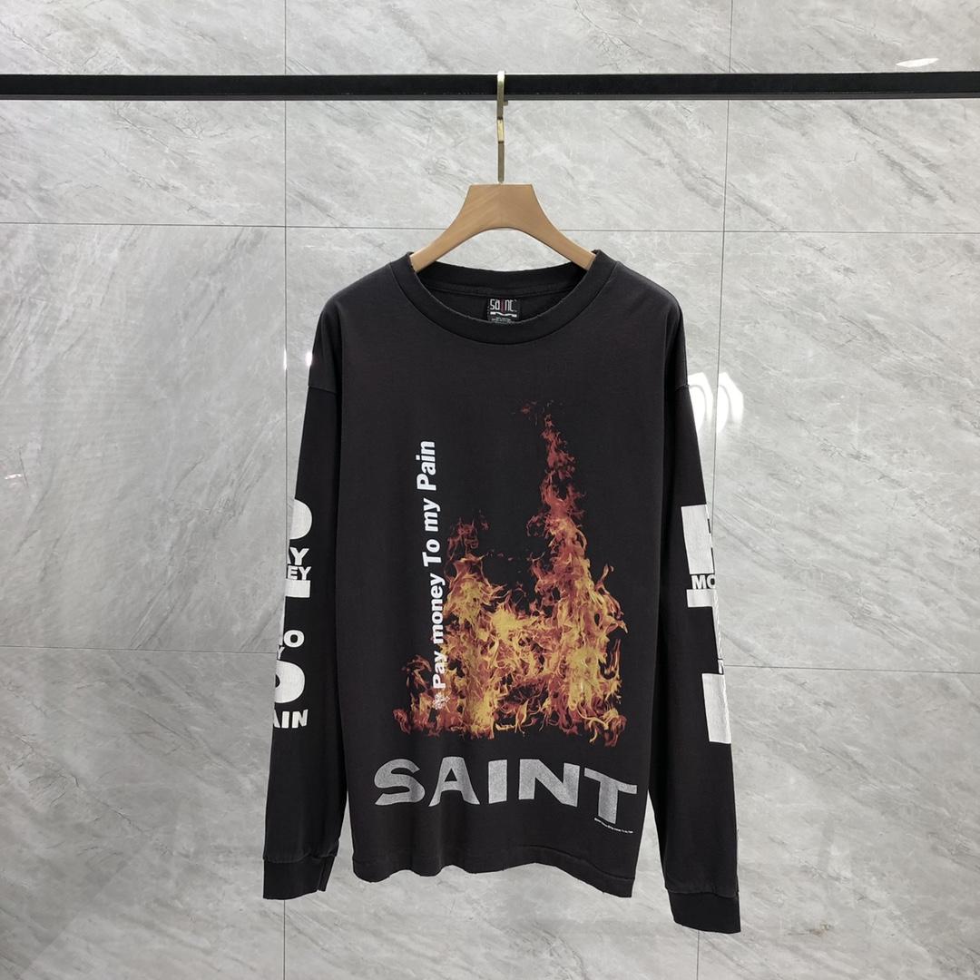 Saint Michael x Pay Money To My Pain Long Sleeve Tee Black - EUR FASHION