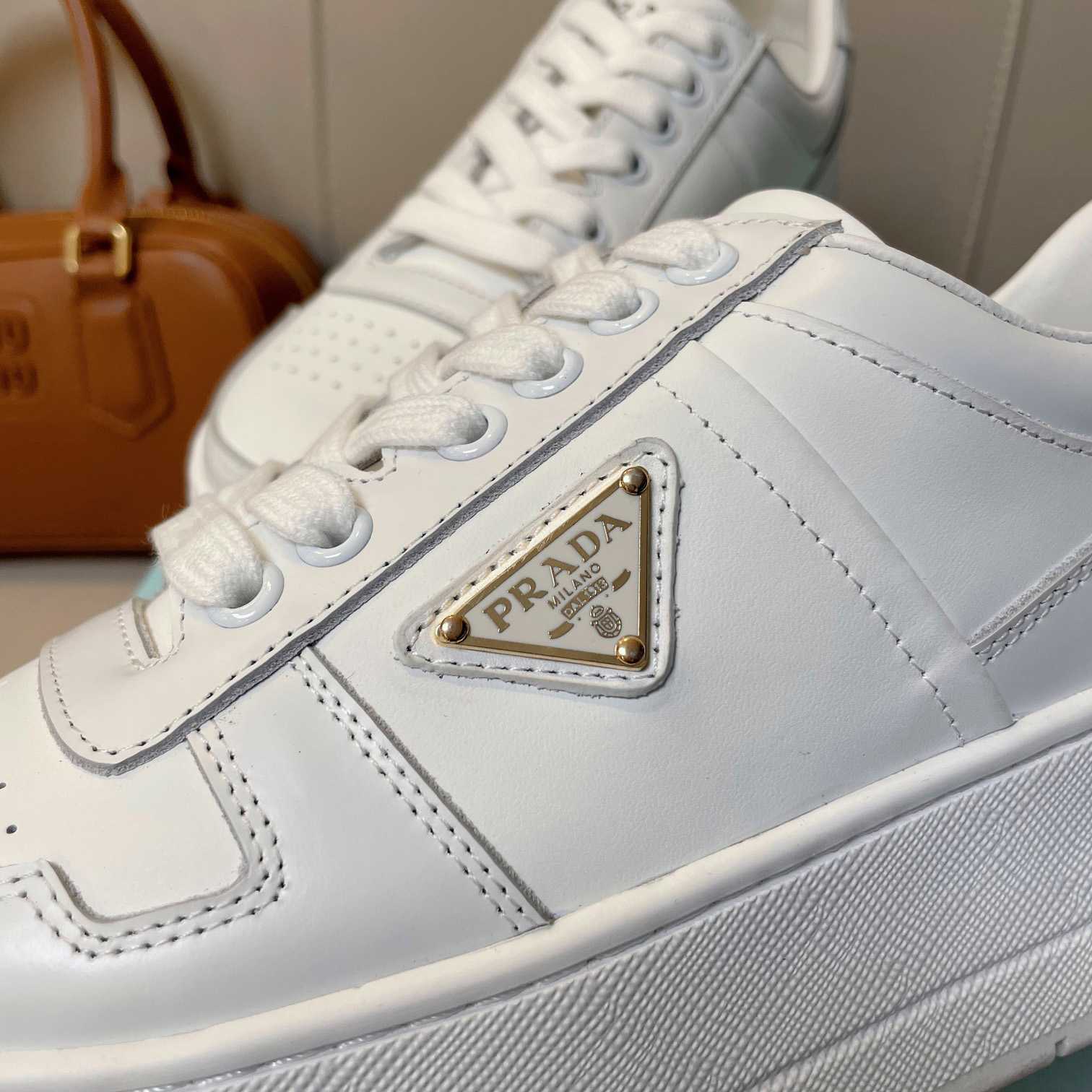 Prada Downtown Bold Leather Sneakers - EUR FASHION