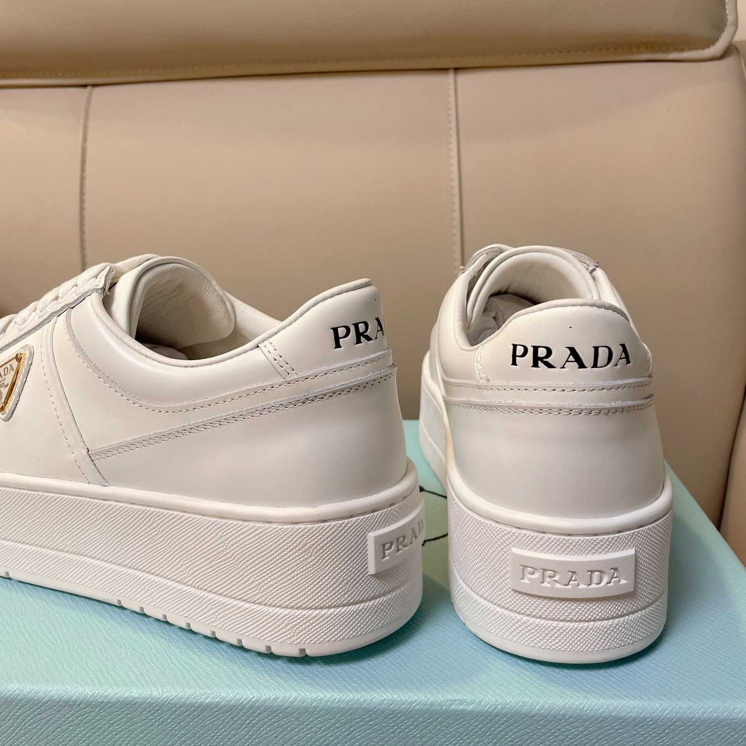 Prada Downtown Bold Leather Sneakers - EUR FASHION