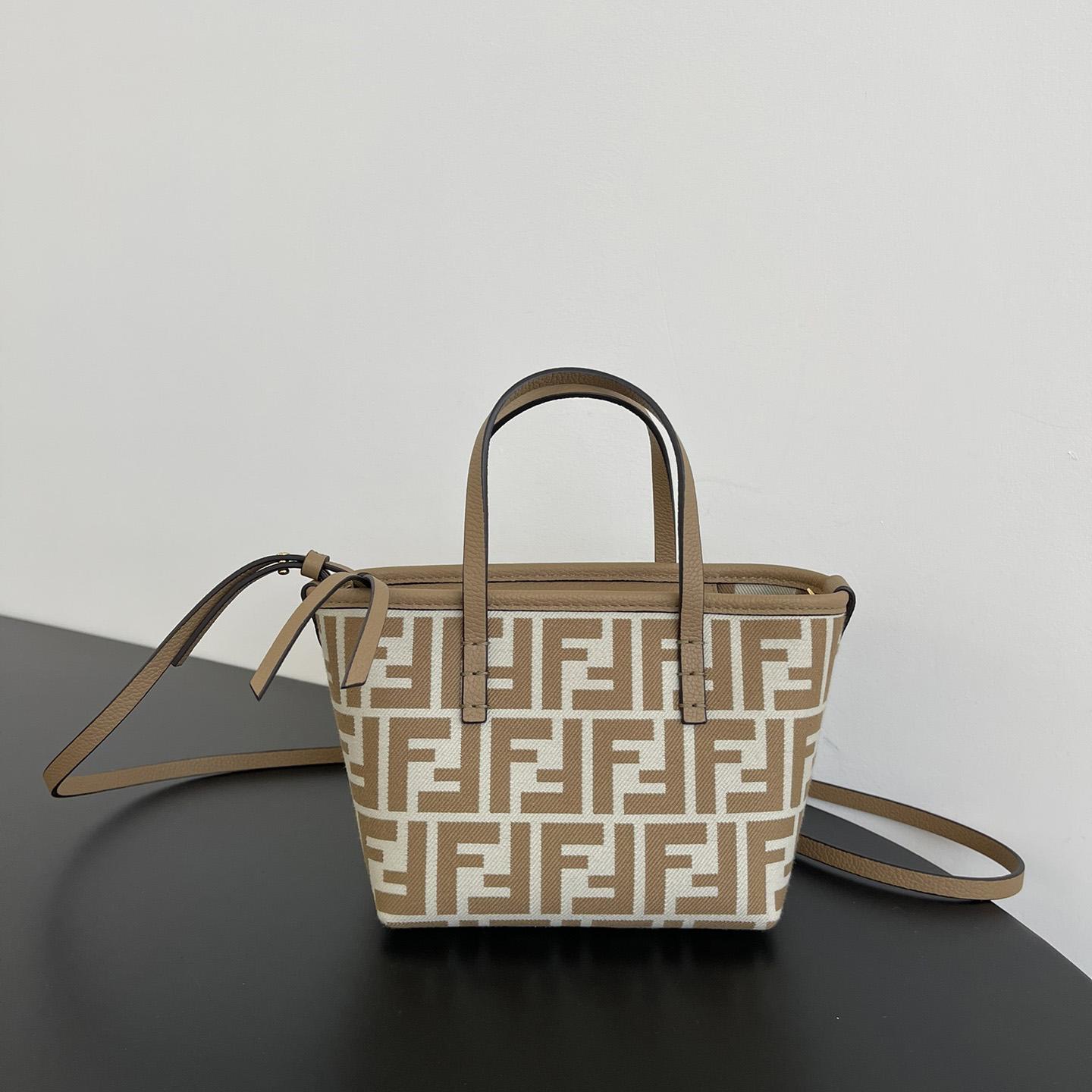 Fendi Mini Roll FF Beige Jacquard Mini Bag - EUR FASHION