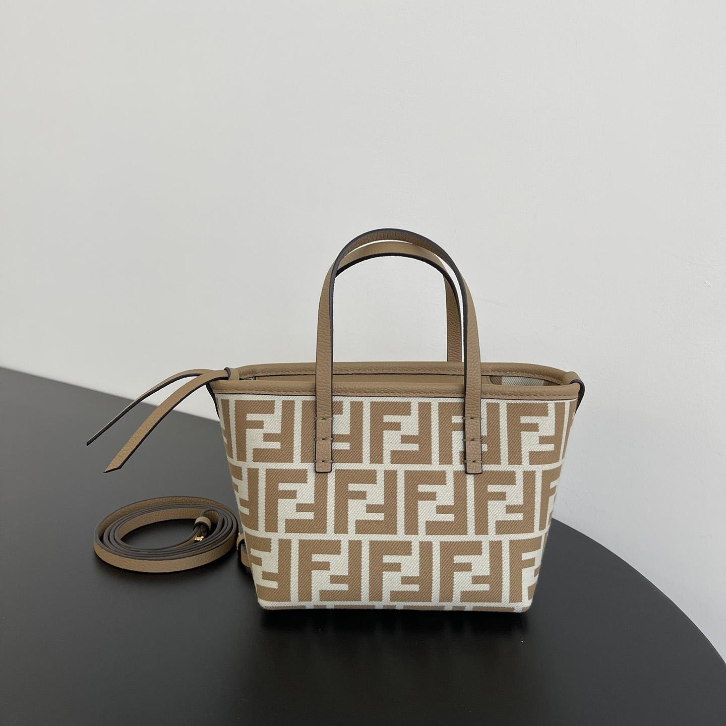 Fendi Mini Roll FF Beige Jacquard Mini Bag - EUR FASHION