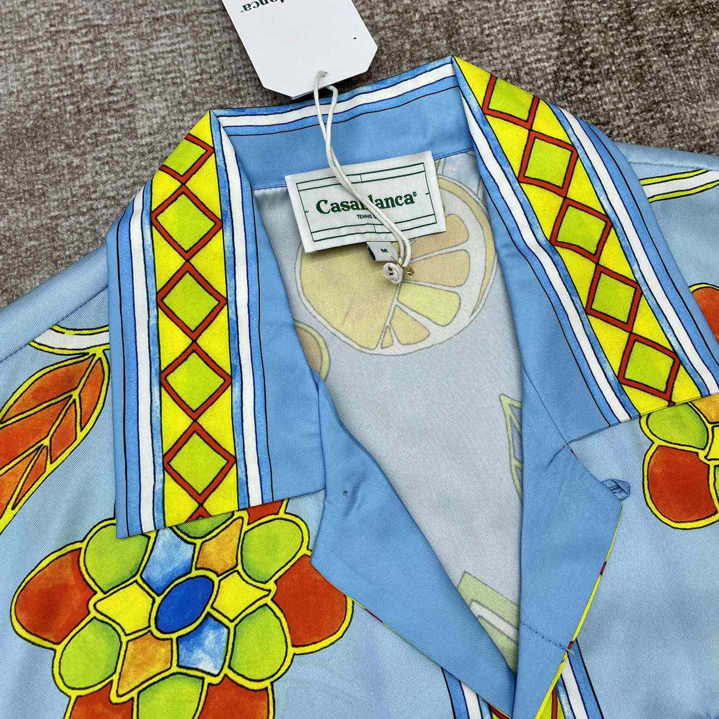 Casablanca Cuban Collar Short-Sleeve Shirt 'Yoruba Flowers'   CA3486 - EUR FASHION