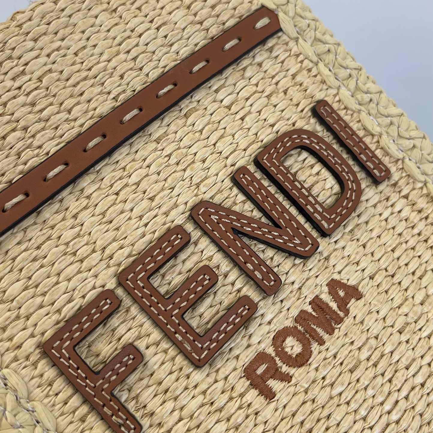 Fendi Mini Sunshine Shopper Beige Cotton Fiber Mini-bag - EUR FASHION