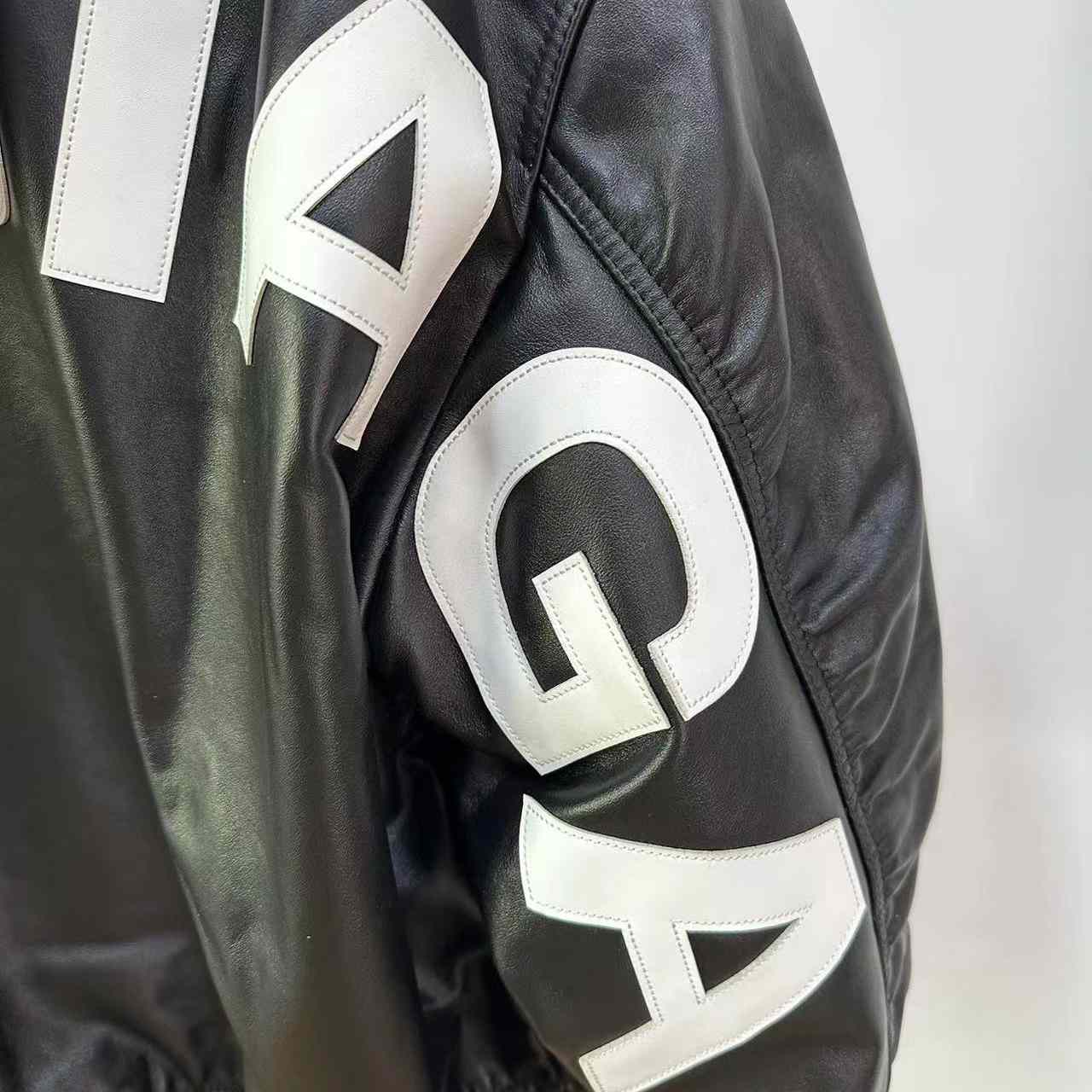 Balenciaga Leather Bomber Jacket - EUR FASHION