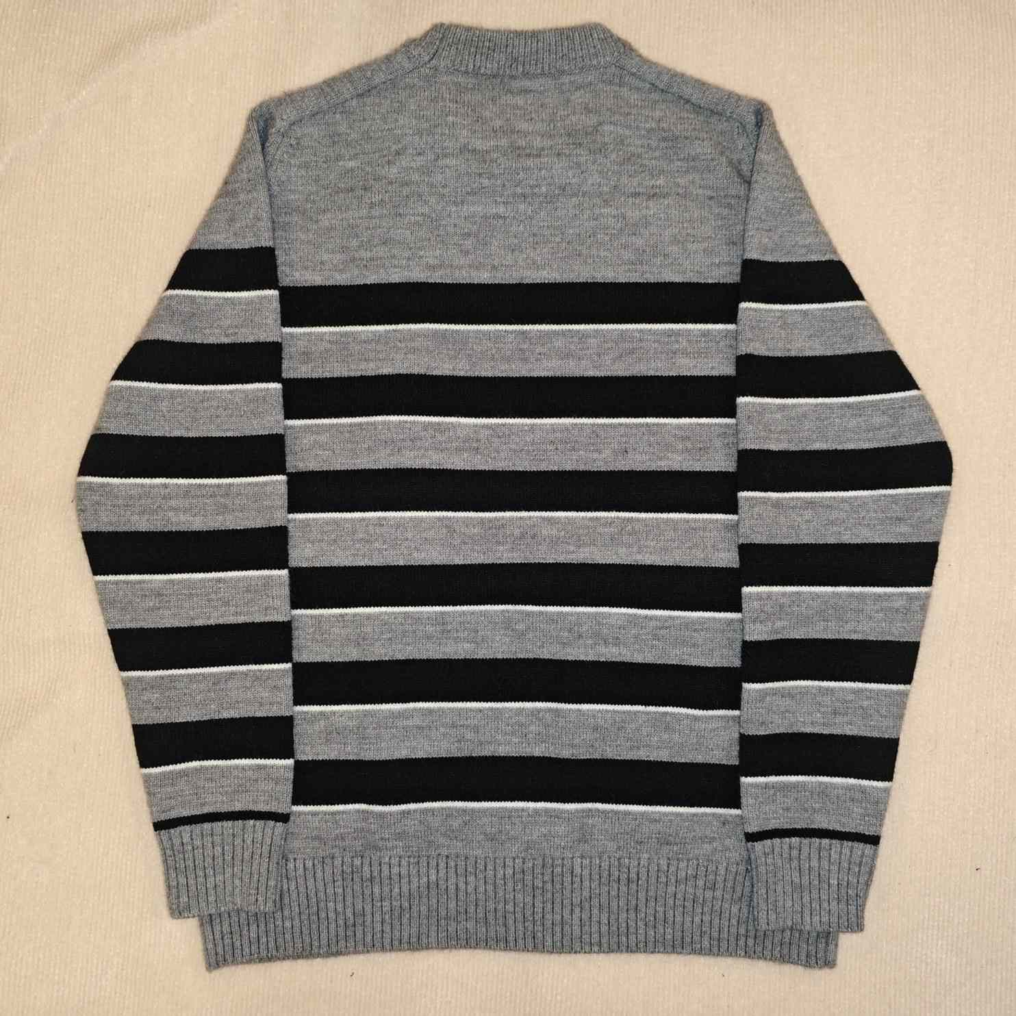 Celine Striped Triomphe Crew Neck Sweater In Wool - EUR FASHION