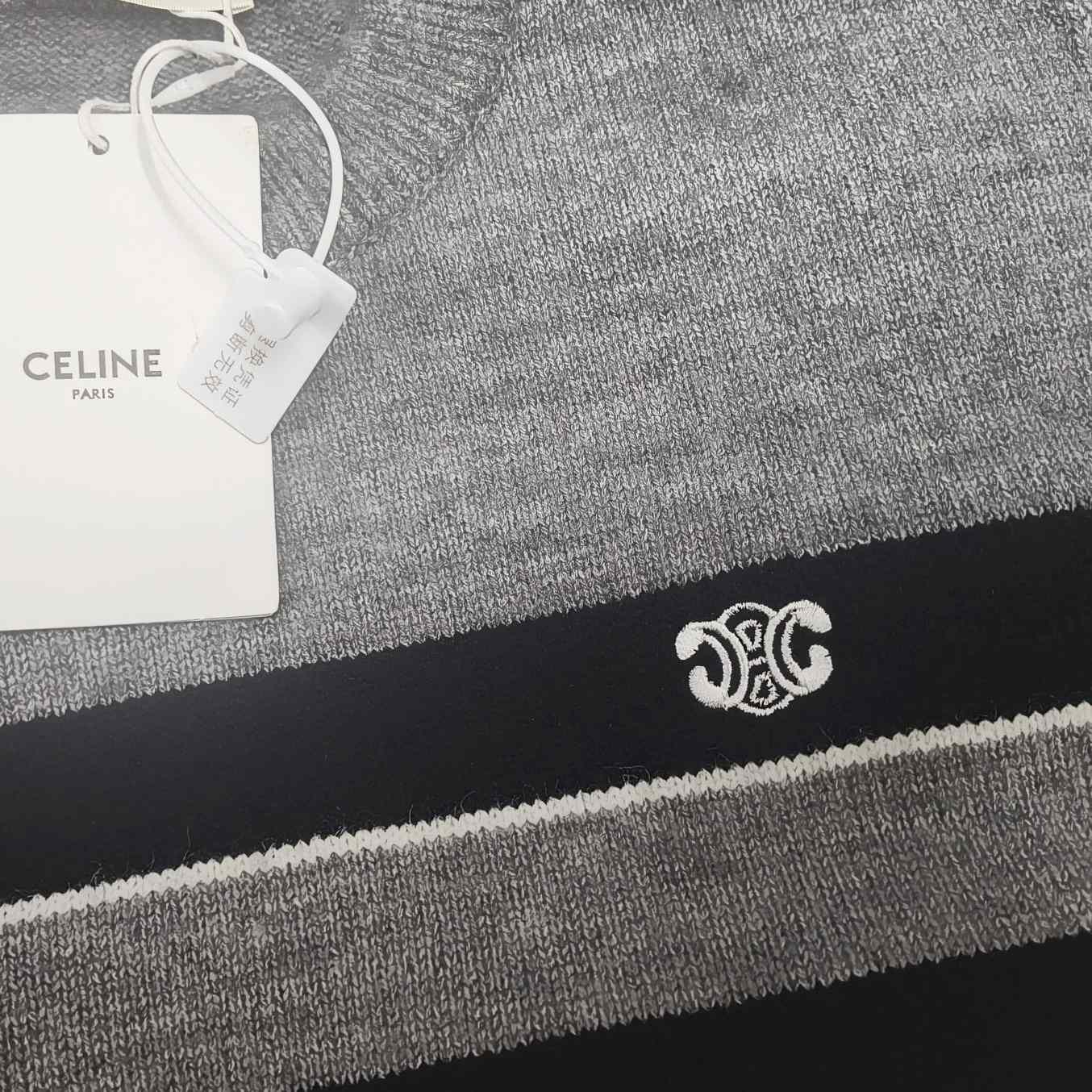 Celine Striped Triomphe Crew Neck Sweater In Wool - EUR FASHION