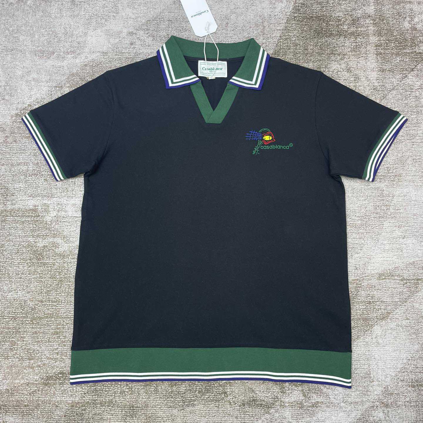 Casablanca Croquis De Tennis Piqué Polo Shirt   c885 - EUR FASHION