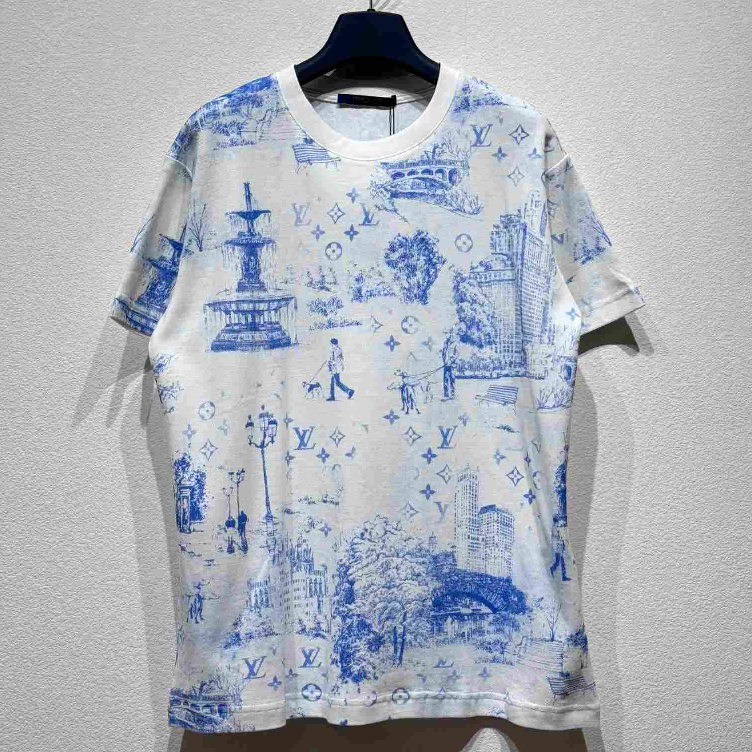 Louis Vuitton Printed Cotton Pique T-Shirt - EUR FASHION