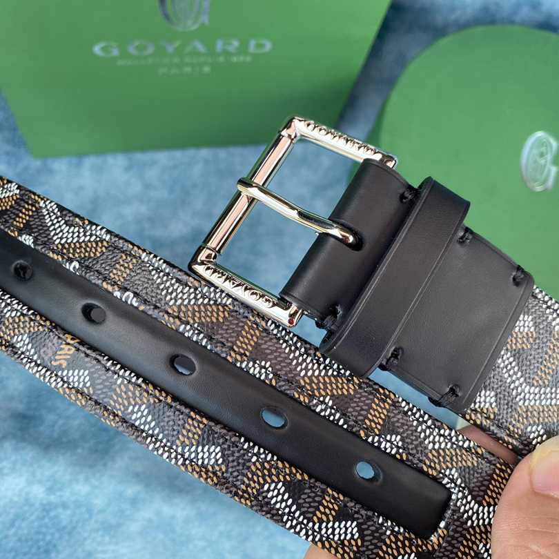 Goyard Paris Leather Mens Belt - EUR FASHION