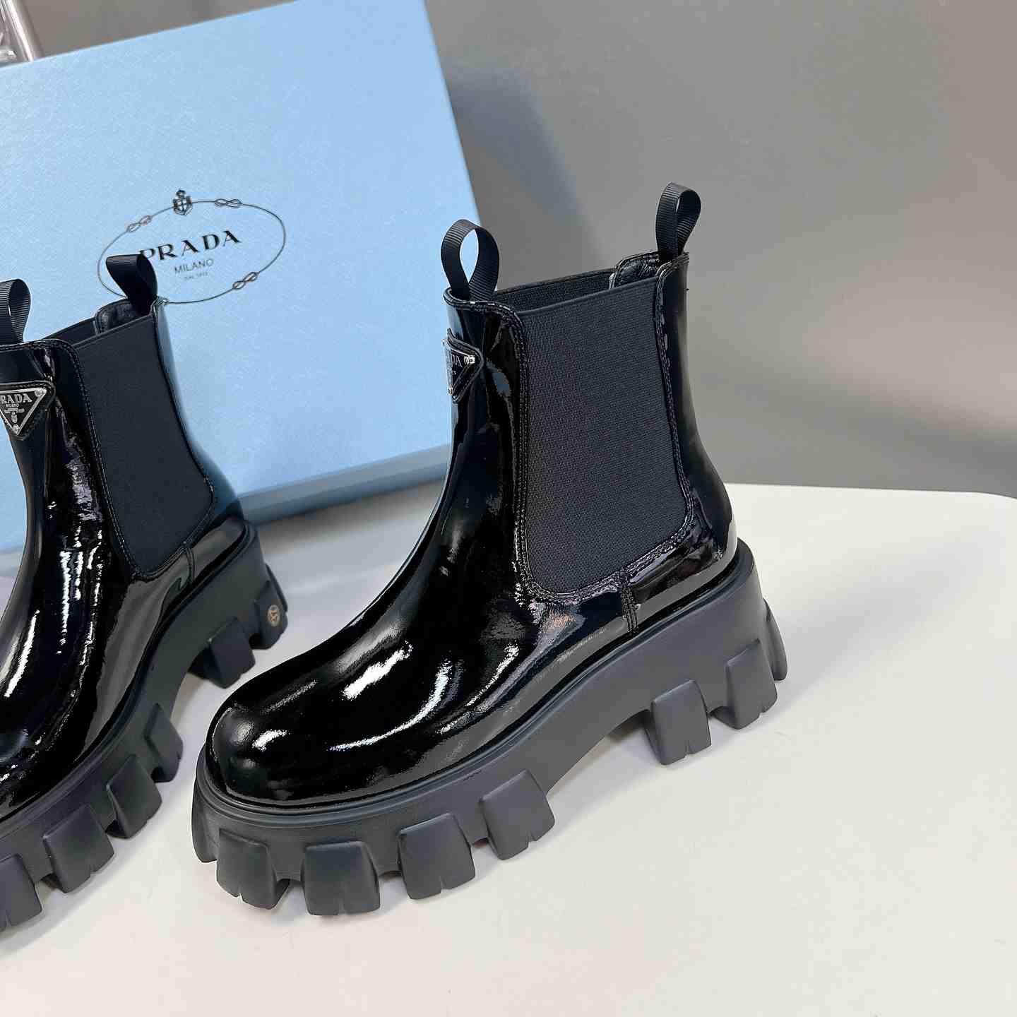 Prada Monolith Ankle Boots - EUR FASHION