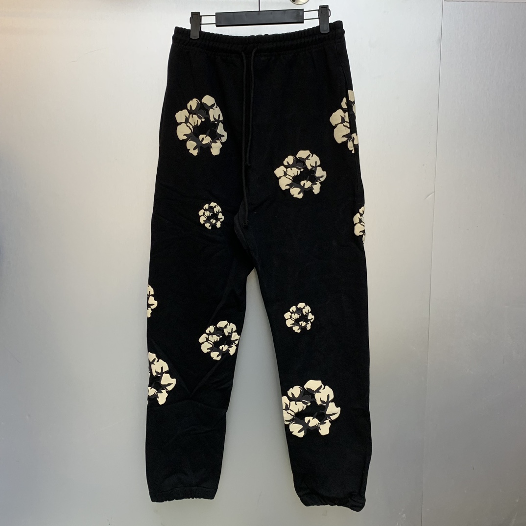 Denim Tears Cactus Tears Wreath Sweatpants Black - EUR FASHION