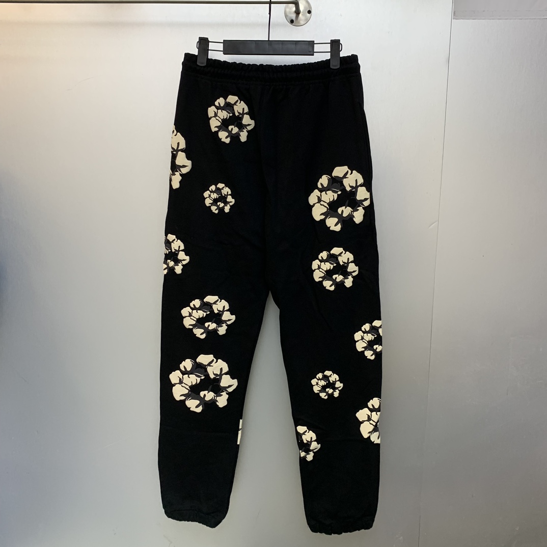 Denim Tears Cactus Tears Wreath Sweatpants Black - EUR FASHION