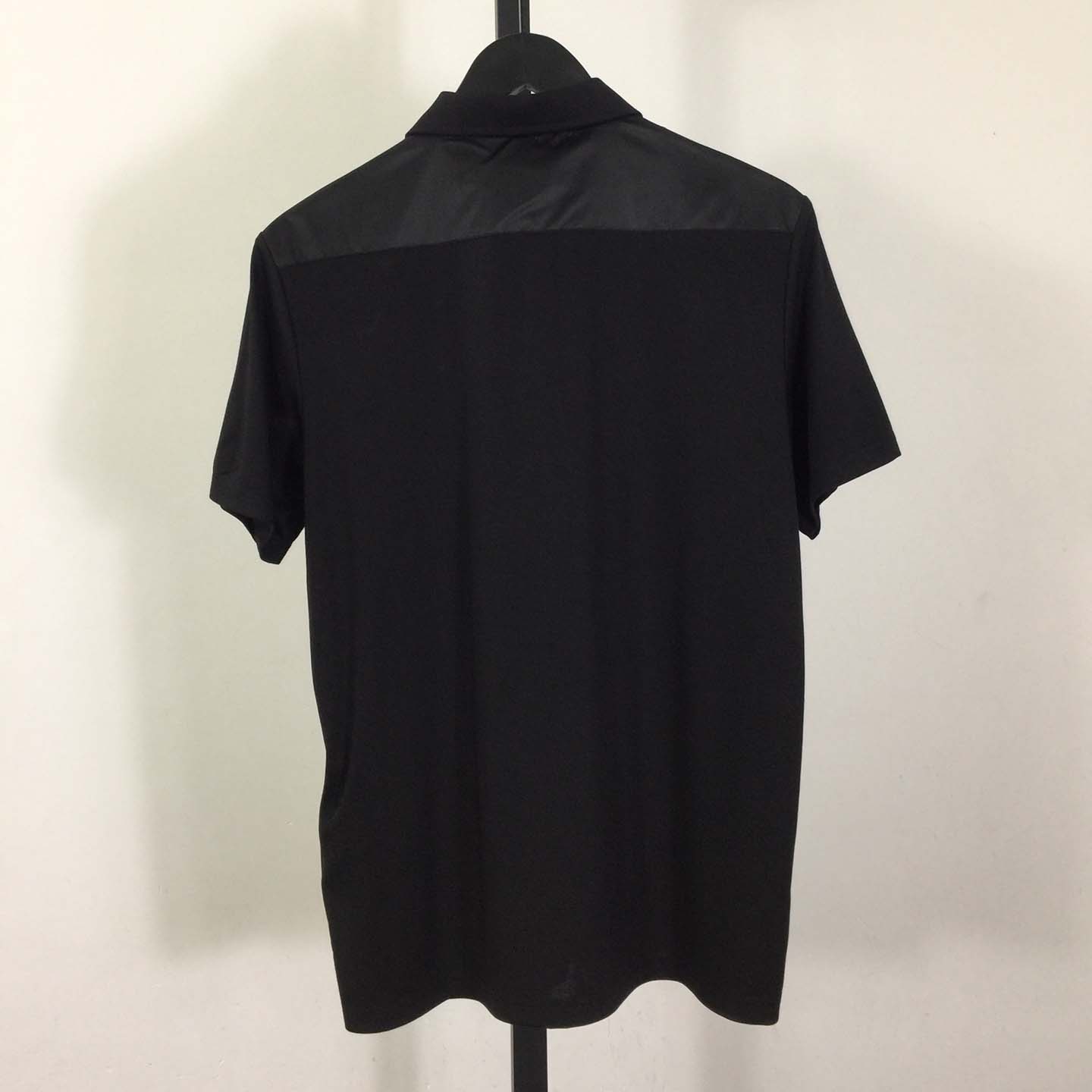 Prada Stretch Cotton Polo Shirt With Re-Nylon Details - EUR FASHION