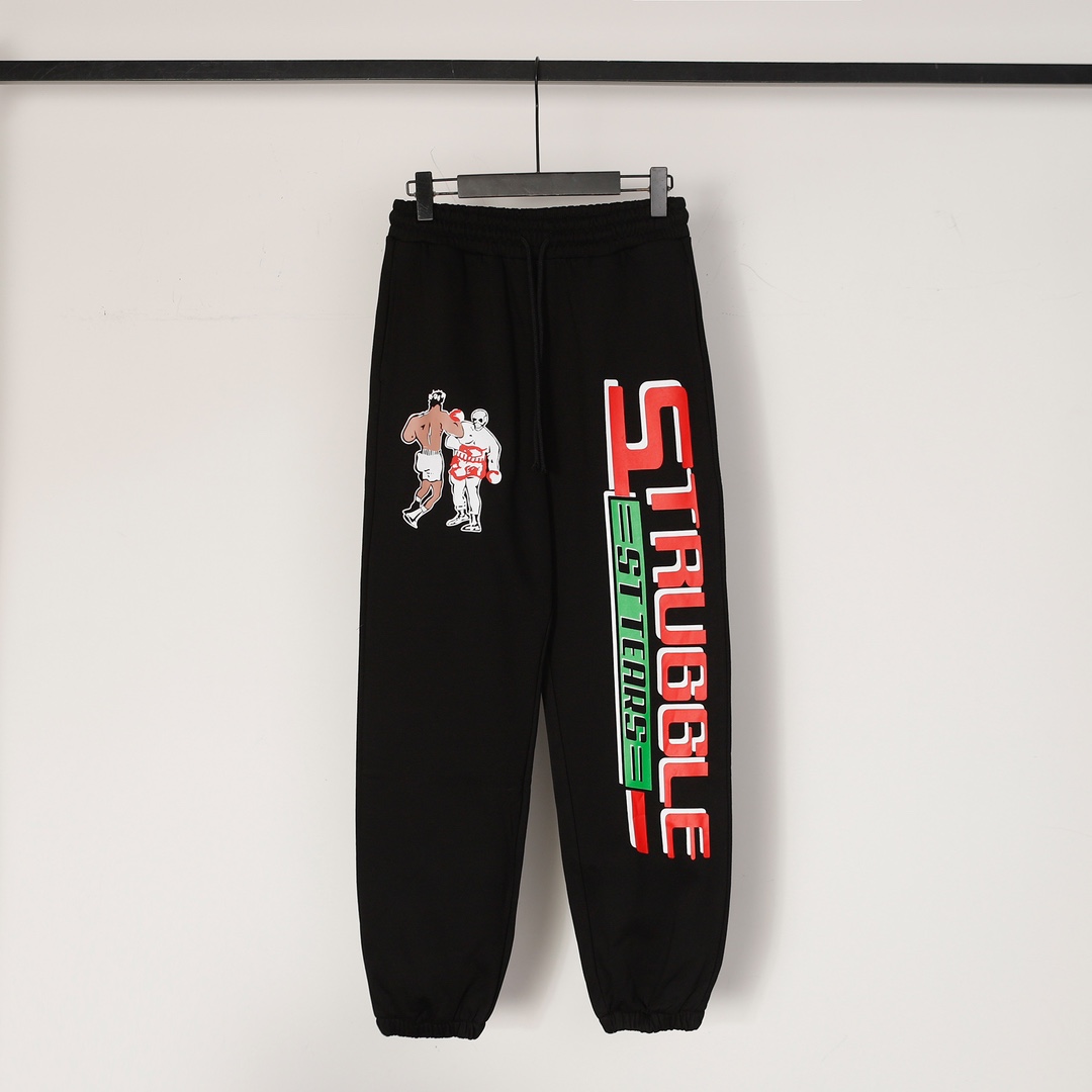 Saint Micheal x Denim tears Struggle Sweatpants 'Black' - EUR FASHION