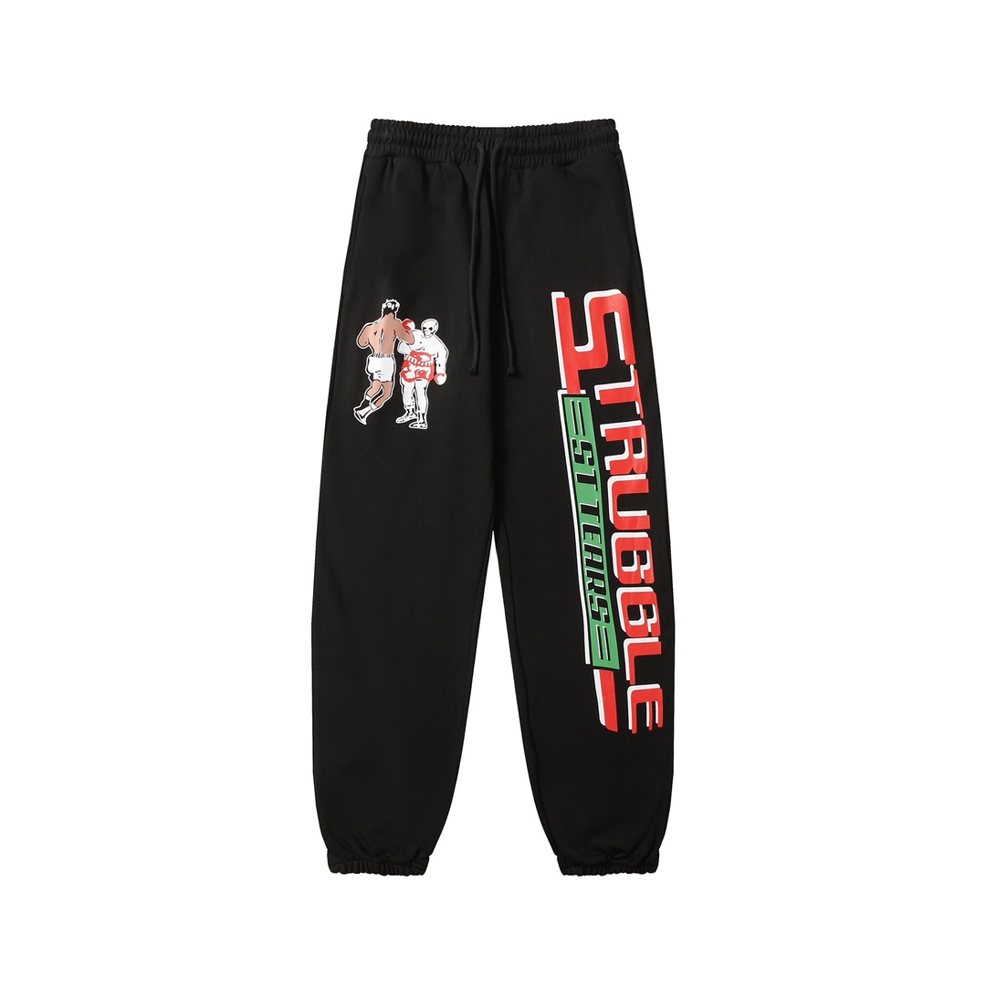 Saint Micheal x Denim tears Struggle Sweatpants 'Black' - EUR FASHION