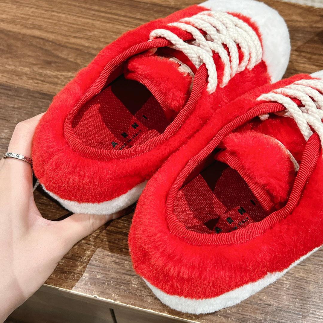 Marni Red Teddy Tennis Sneaker - EUR FASHION