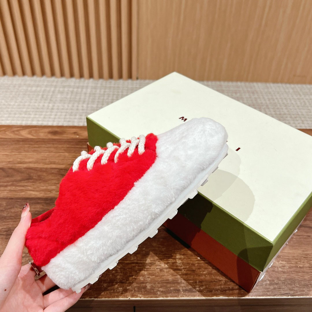 Marni Red Teddy Tennis Sneaker - EUR FASHION